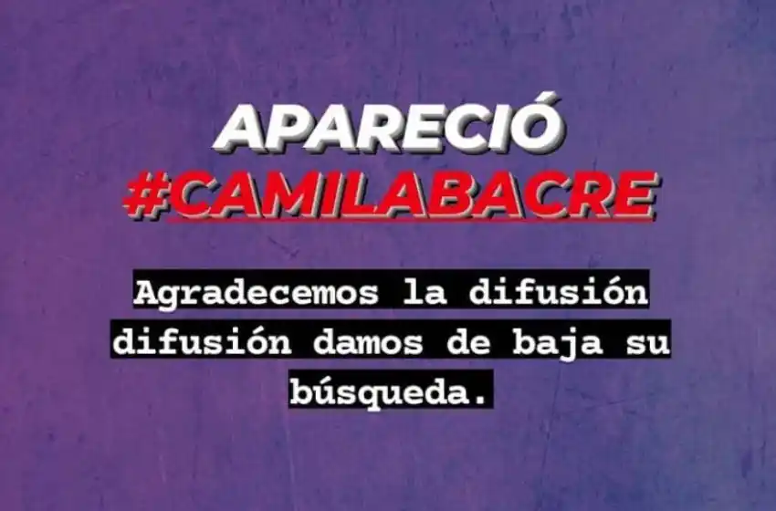 Apareció Camila