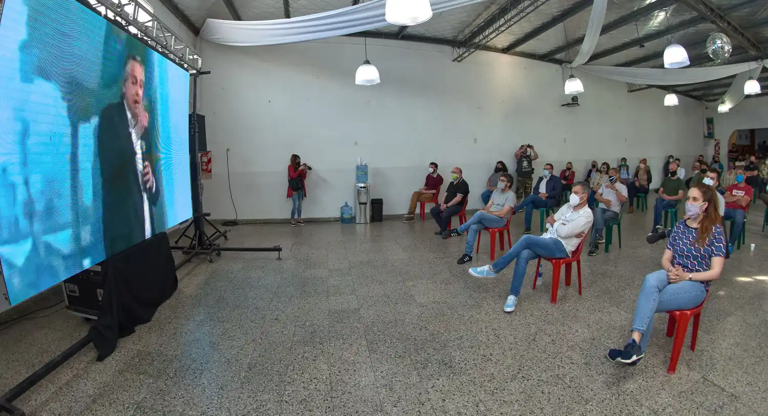 Día de la Lealtad: Zabaleta compartió junto a dirigentes del peronismo de Hurlingham el acto encabezado por Fernández