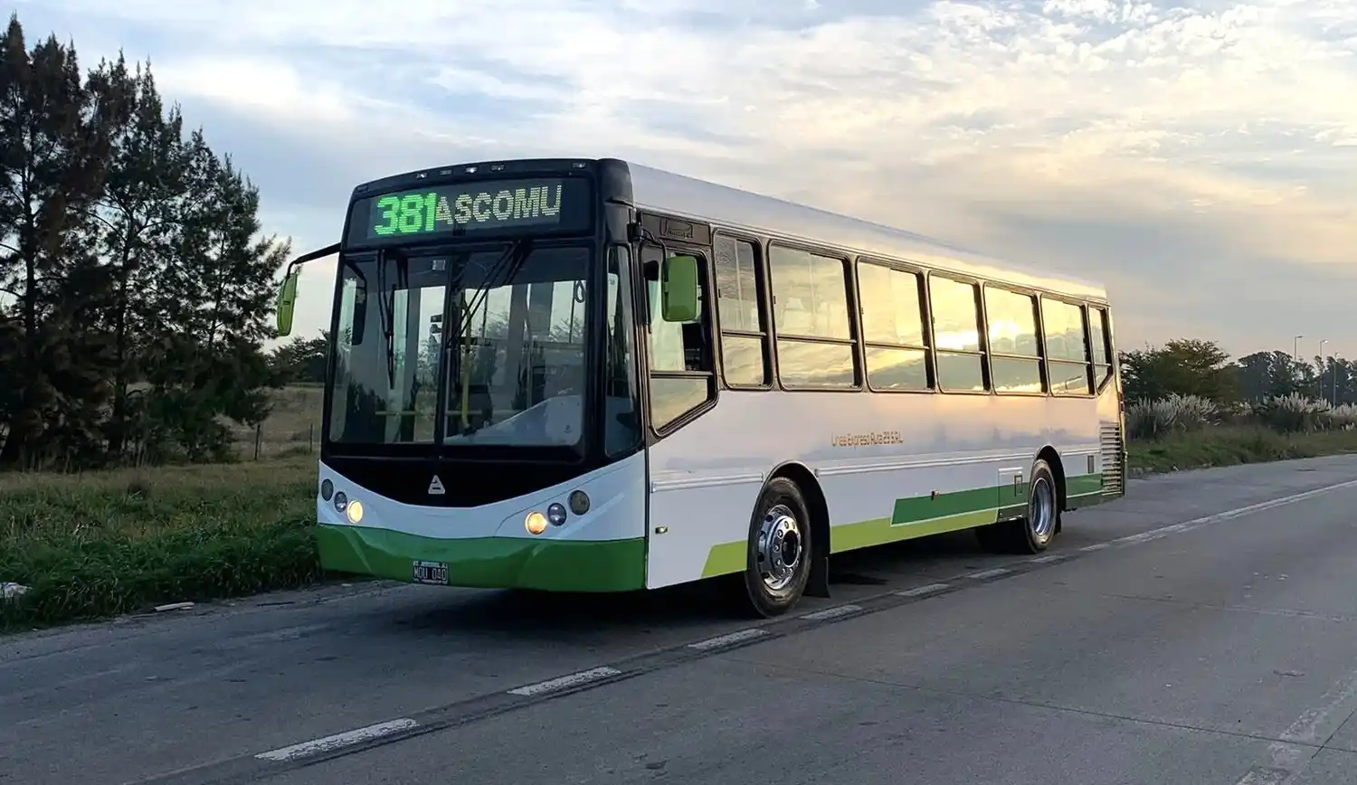 Unidad de la Línea 381 que conecta diariamente Chascomús y Ranchos