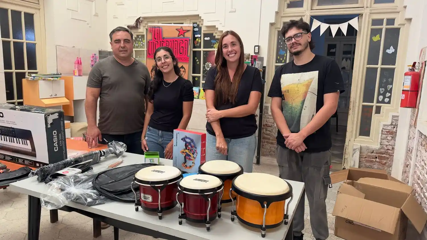 Fundación Bancor entregó instrumentos al taller musical de La Luciérnaga