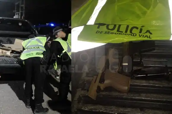 Lo frenaron en Bella Italia con armas y la documentación vencida: secuestraron dos pistolas
