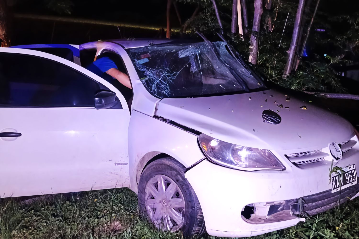 Así quedó el automóvil tras el choque. Foto: La Opinión.