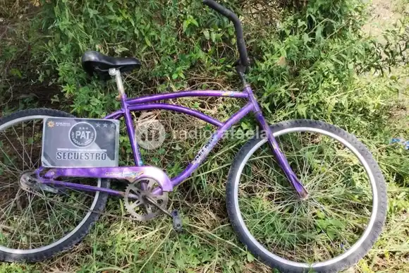 Huida de sospechosos y hallazgo de bicicleta playera en un predio
