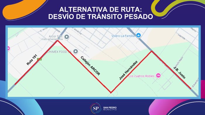 desvío tránsito pesado ruta 1001