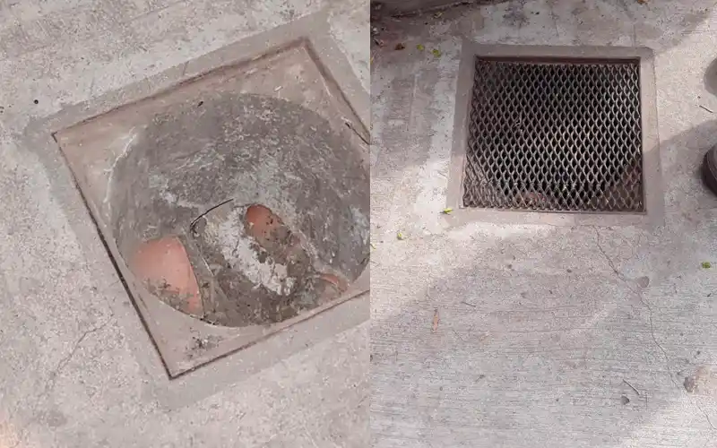 Colocaron tapa al pozo en la Escalera de las Flores