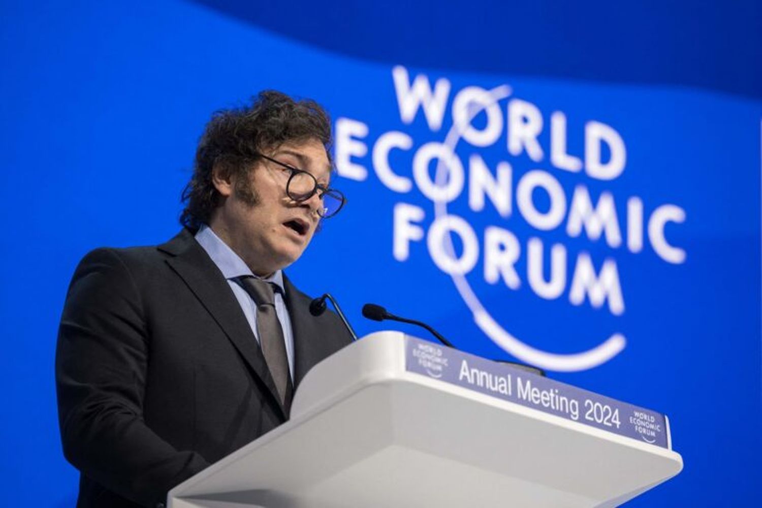 El presidente Javier Milei en Davos