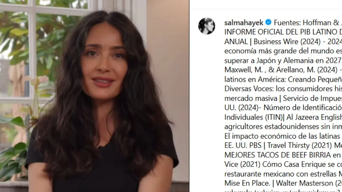 «SON LA ESPERANZA DE LA ECONOMÍA»: Salma Hayek defiende a migrantes en nuevo video