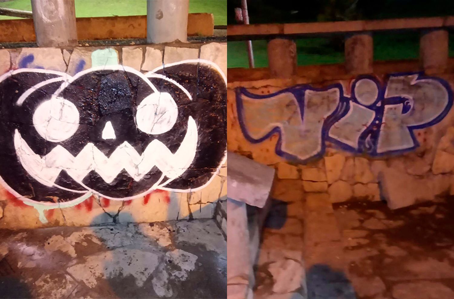 Los detuvieron por graffitear las escaleras del Paseo Galíndez