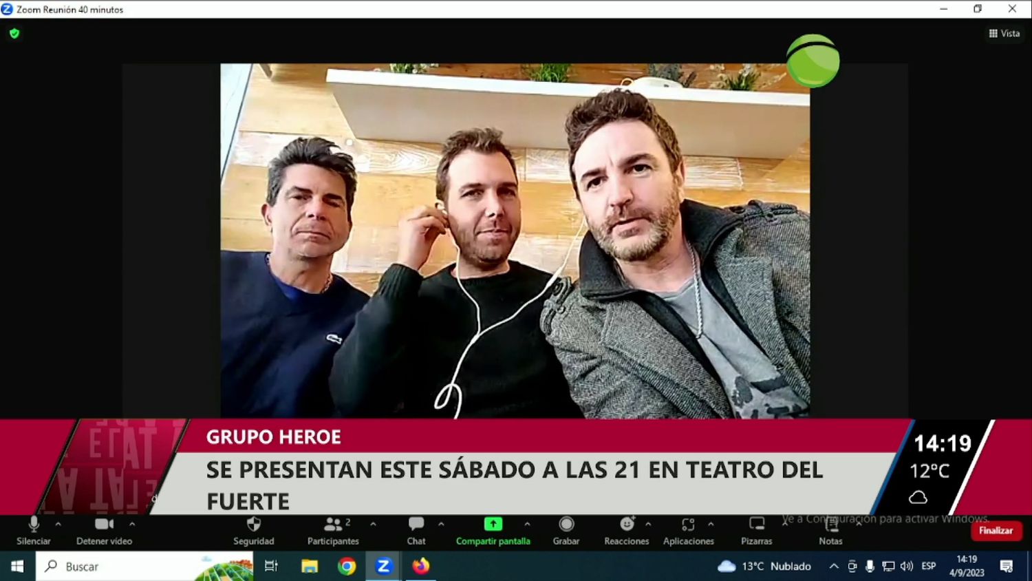 Grupo Heroe se presentará el Sábado 16 en El Teatro del Fuerte