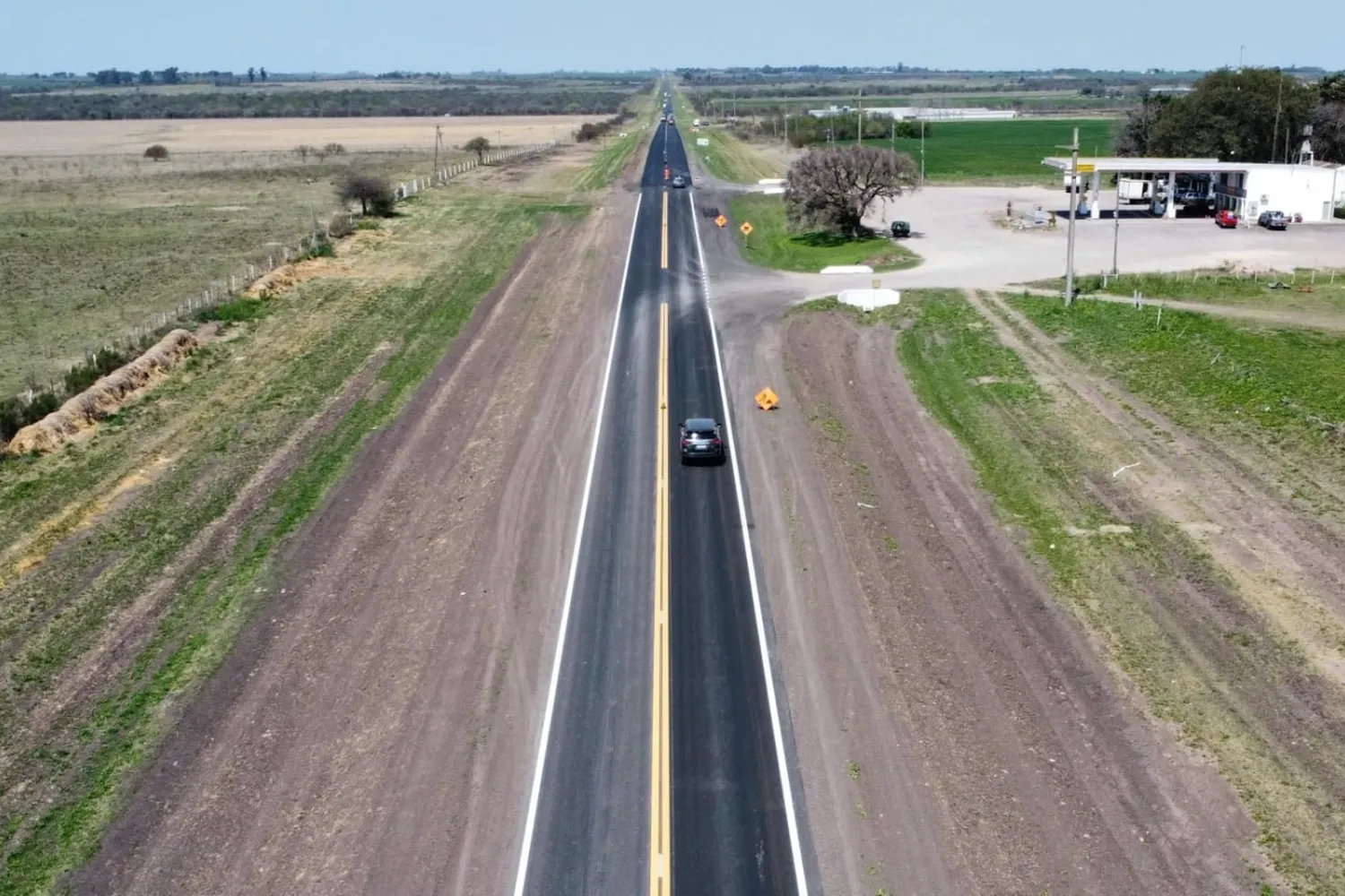 Avanzan las obras en un tramo de la Ruta 12 en Entre Ríos