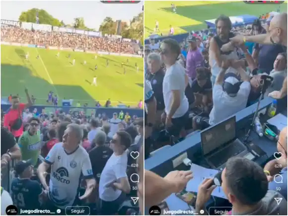 Tensión en Mendoza: un periodista partidario de Lanús fue increpado por hinchas tras gritar un gol en plena transmisión