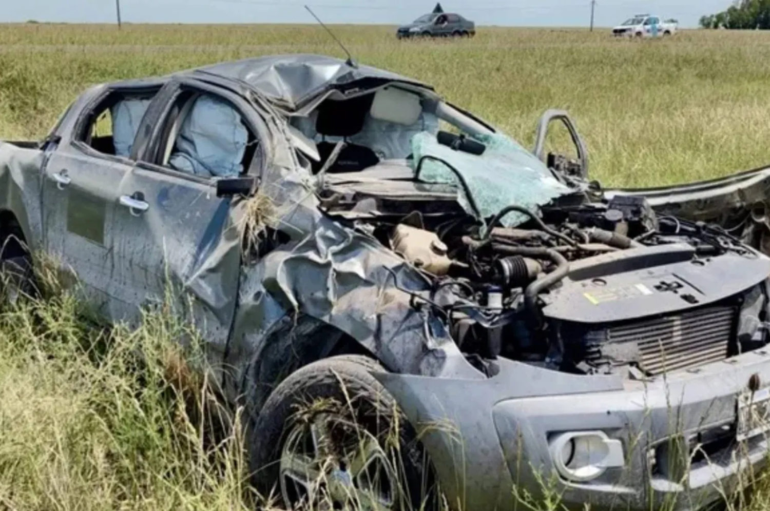 La Ford Ranger involucrada en el siniestro