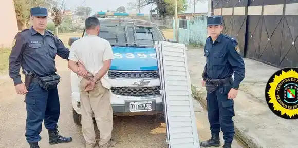 Detenido por haber sustraído ventanas de aluminio