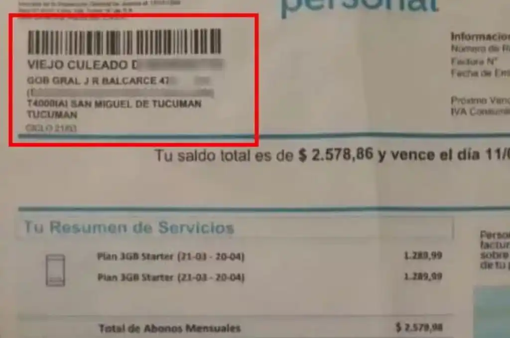 “Viejo Culeado”: la llamativa forma de nombrar a una usuaria fallecida de una empresa telefónica