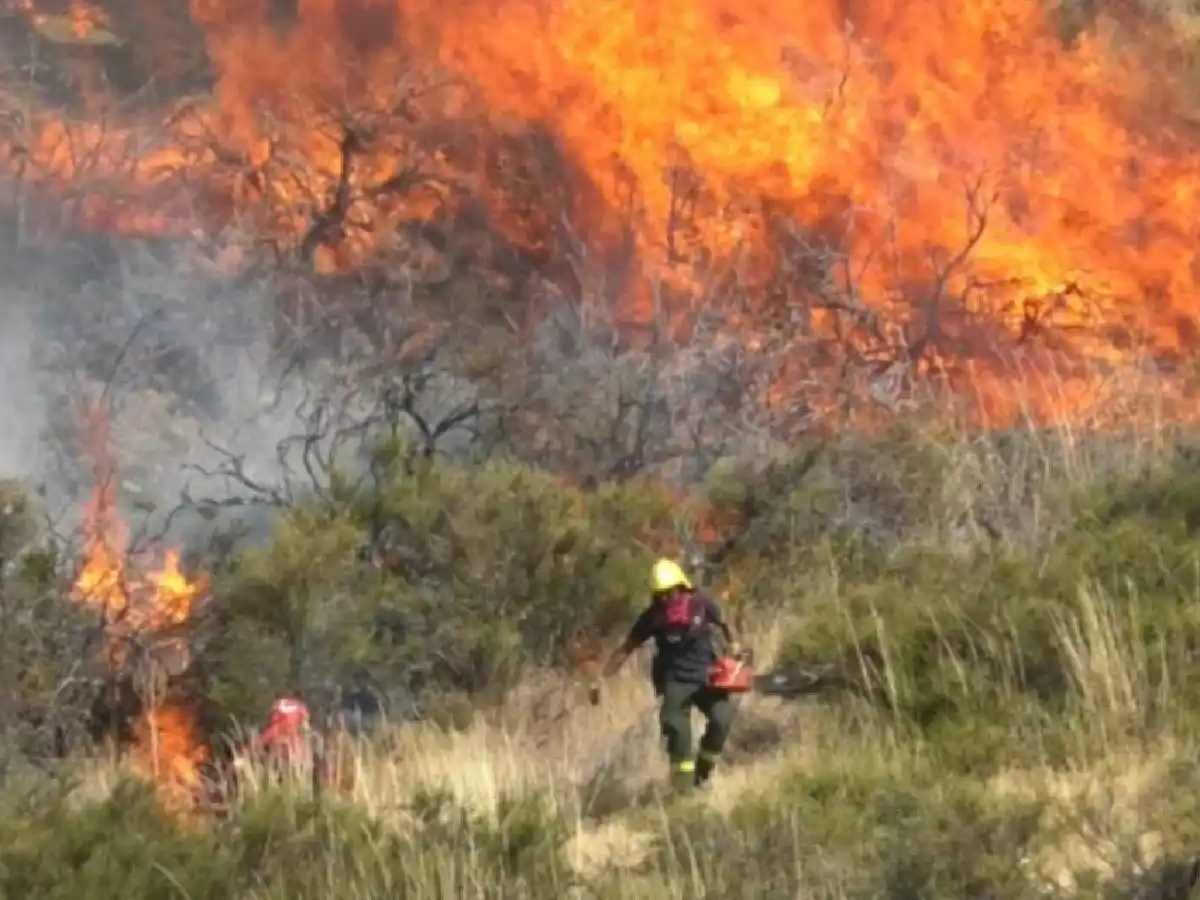 Impactante incendio forestal en las afueras de Esquel