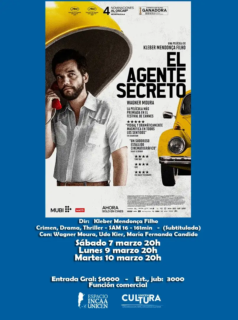 Agenda Cultural 6-3 (agente secreto)