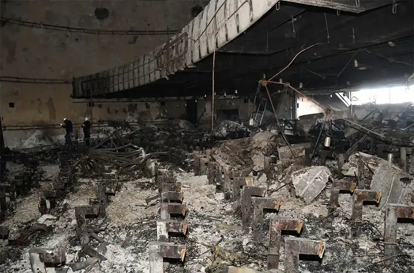 Así quedó el casino de Necochea tras el incendio