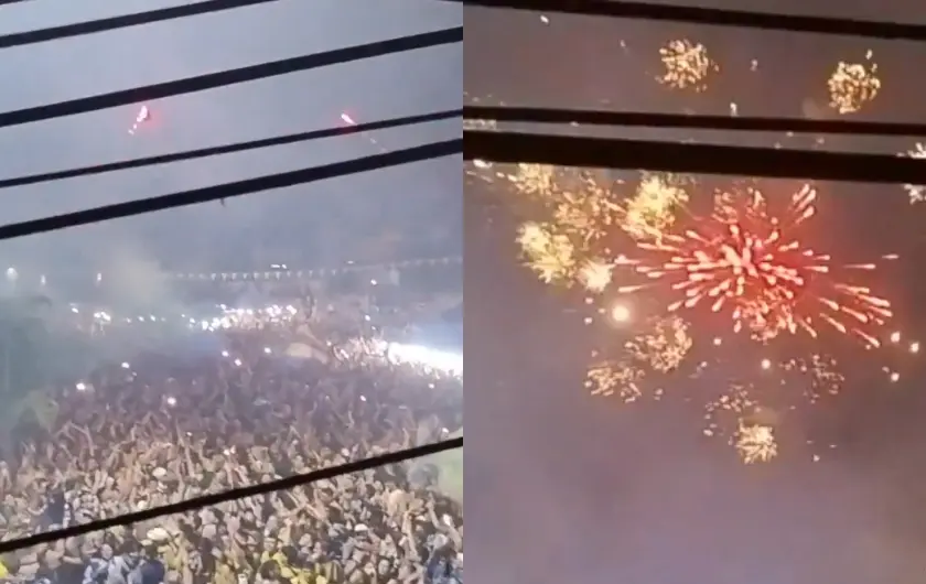 Fuegos artificiales.