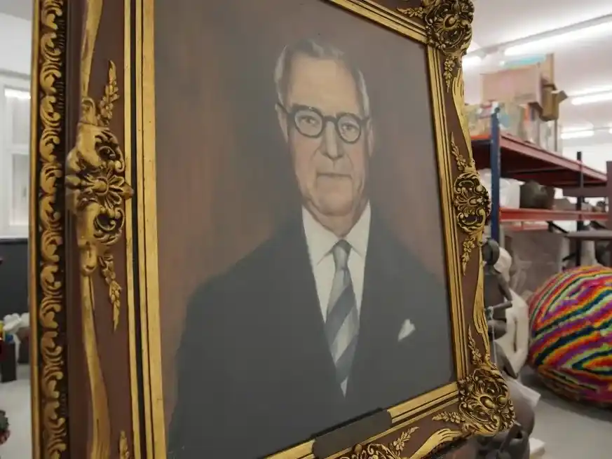 El cuadro de Sylvestre Begnis, guardado en el Rosa Galisteo. Foto: Fernando Nicola