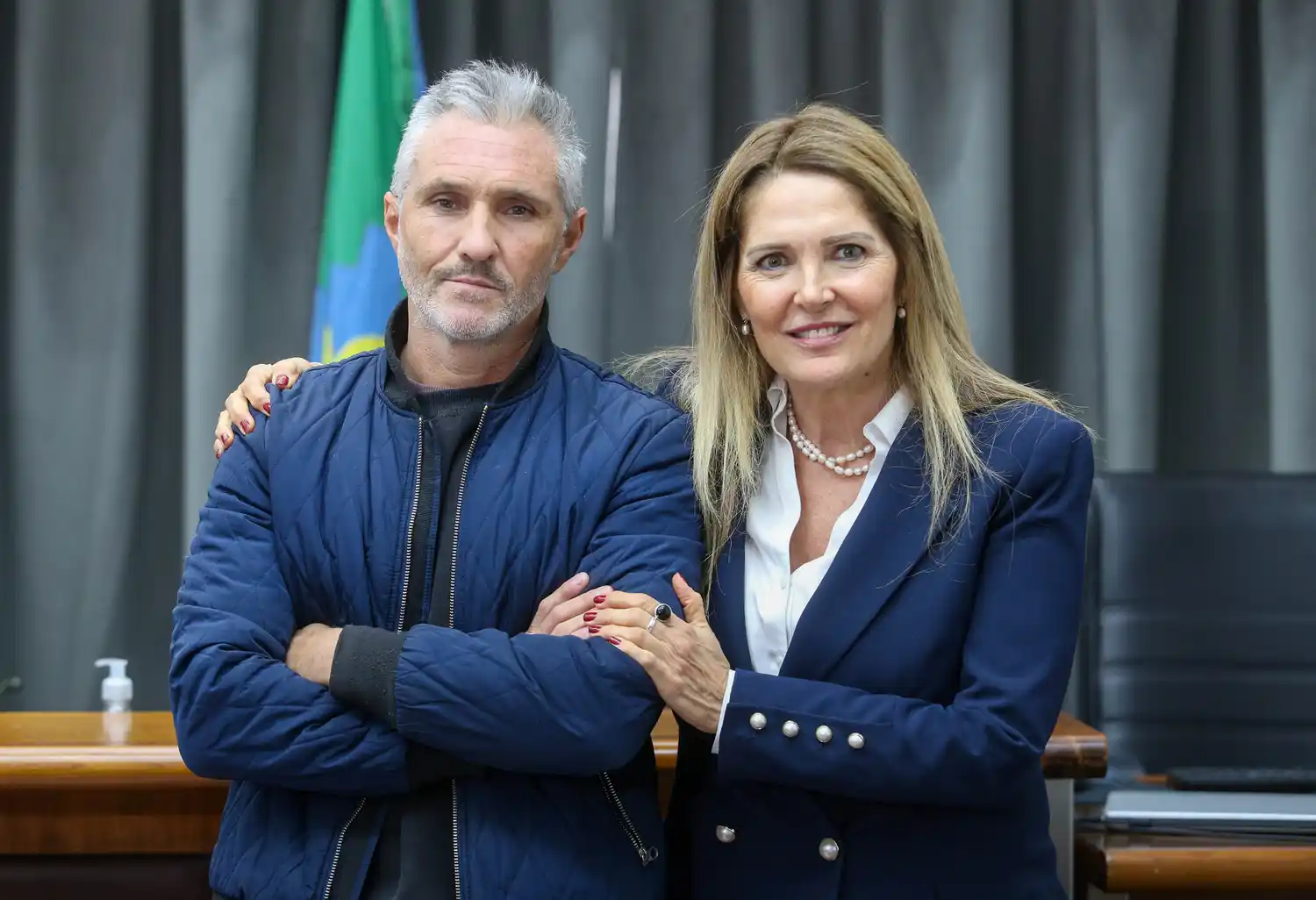 Nicolás Pachelo y su abogada defensora.