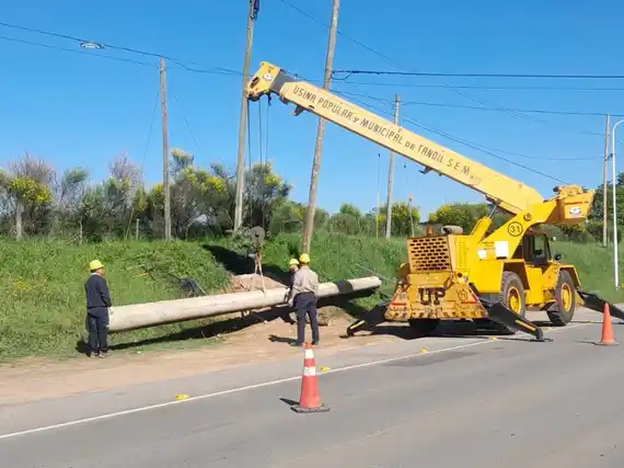 En Don Bosco y Villa del Lago, la Usina reforzó la red eléctrica que había sido afectada por el temporal