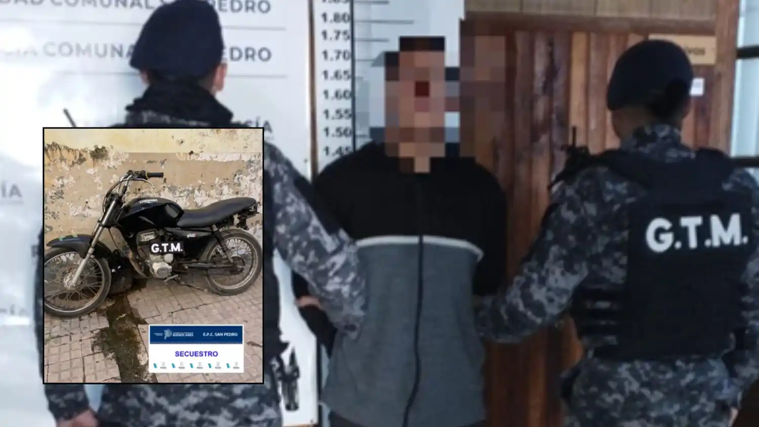 Aprehenden a un joven armado con un elemento punzante y secuestran una moto en un operativo