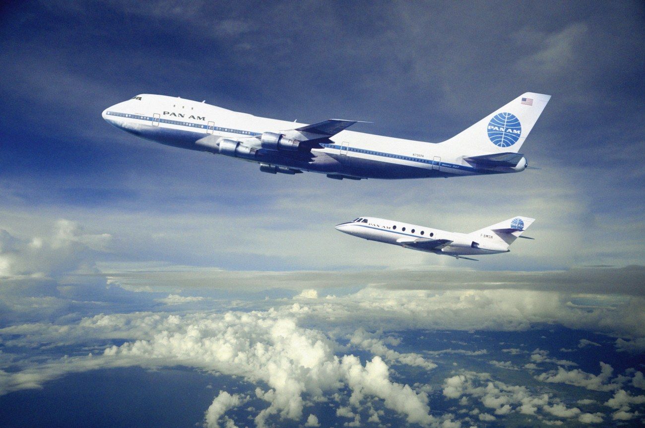 Boeing 747 y Dassault Falcon 20, Pan Am