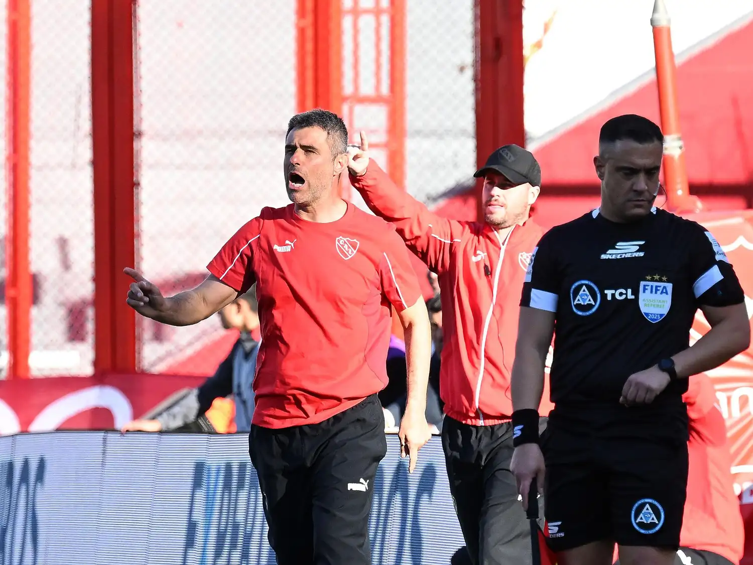 Vaccari durante su último partido en Independiente.
