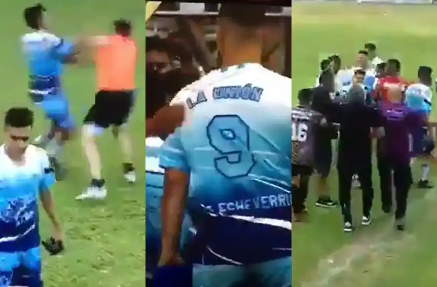 Escándalo en una final de liga regional: terminaron a las piñas todos contra todos
