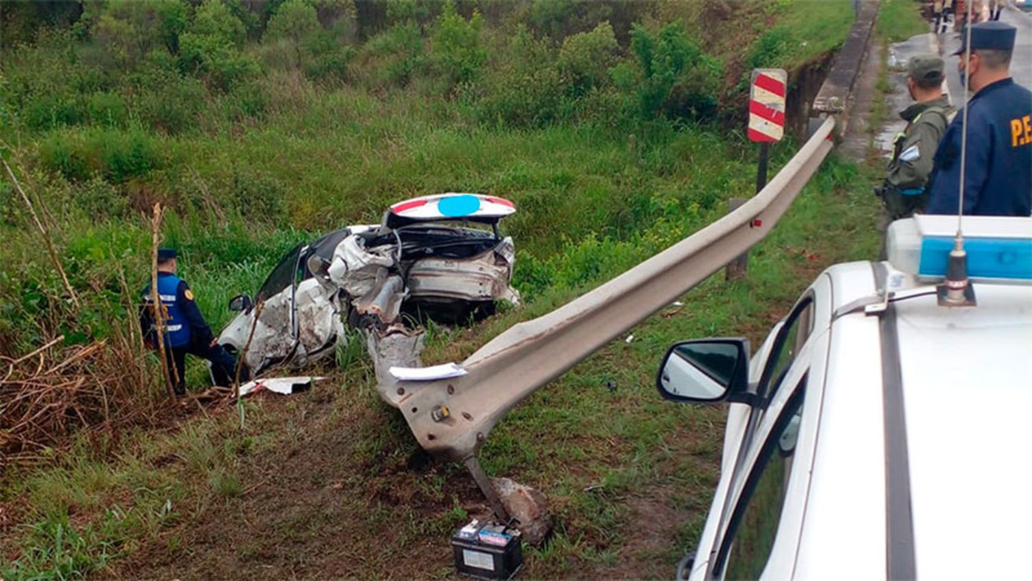 Despiste y vuelco en la Ruta 12: falleció un hombre oriundo de Paraná