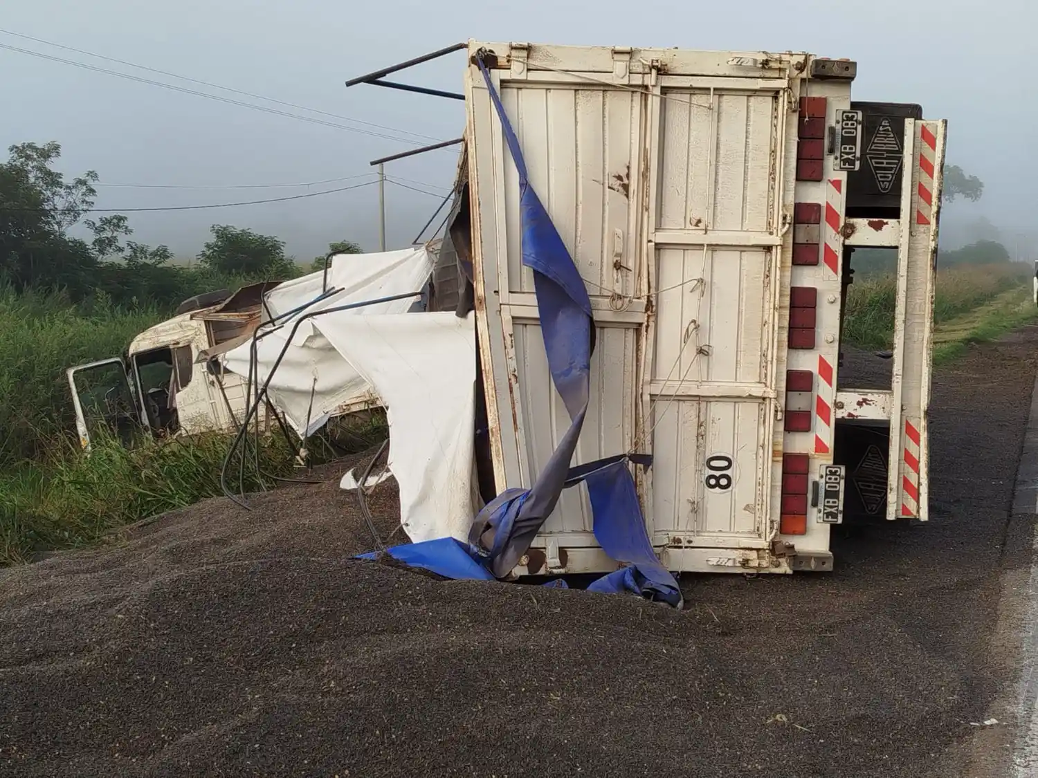 El accidente se registró en el amanecer del lunes.