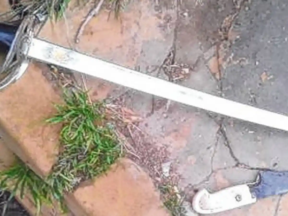 Atacó a su pareja con un sable y una cuchilla en Rosario