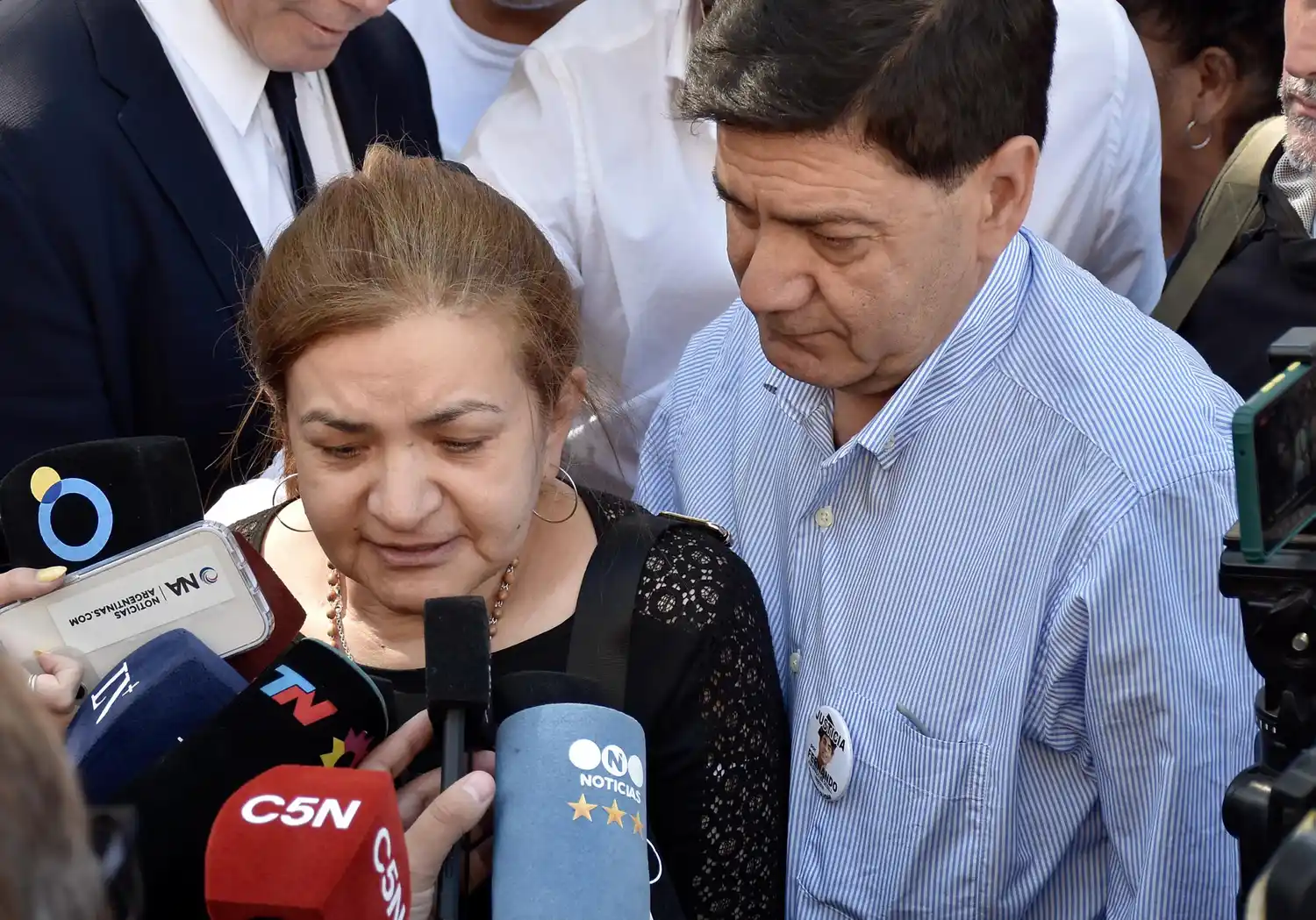 Los padres de Fernando Báez Sosa siguen cada audiencia del juicio.