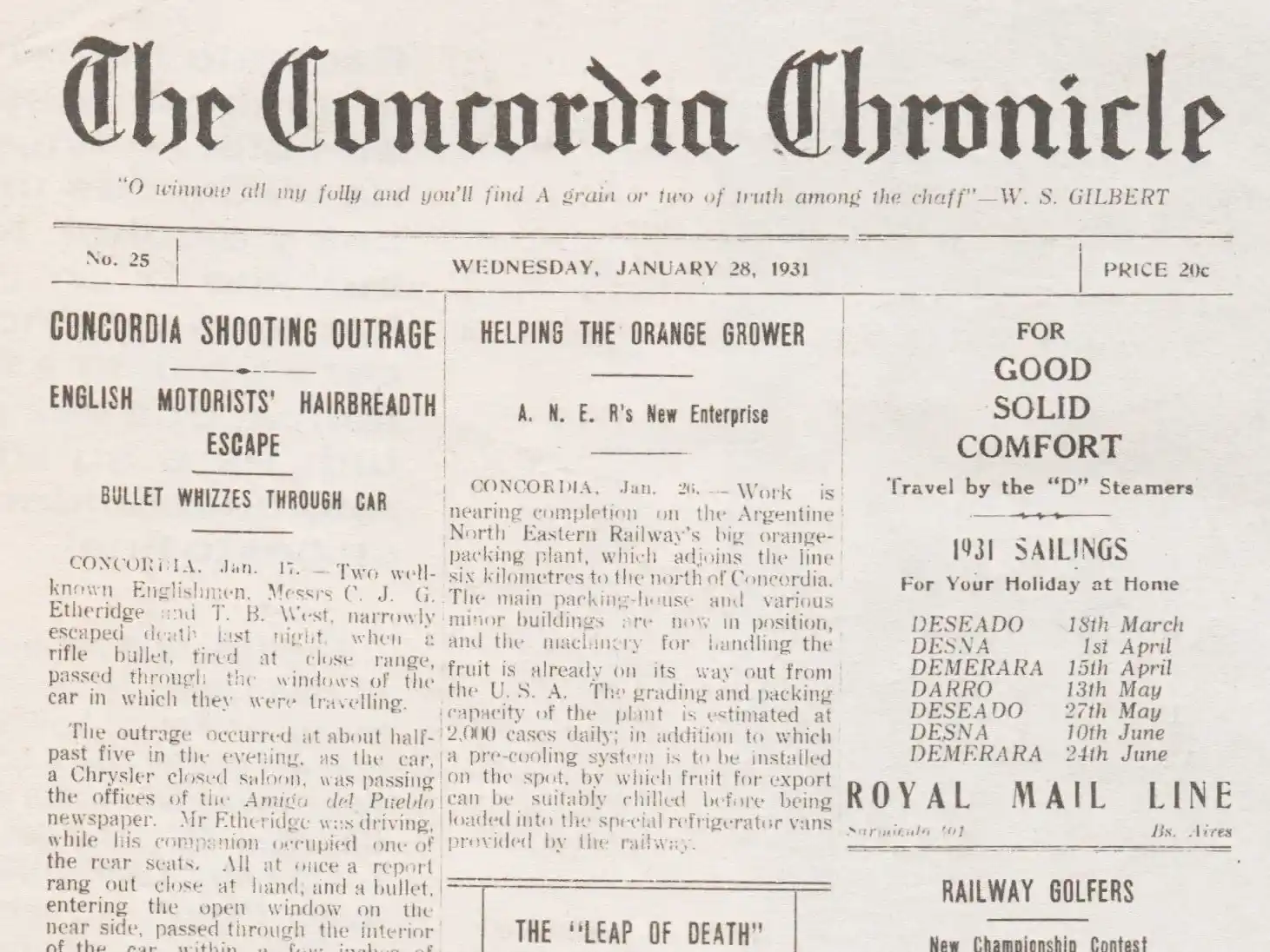 Un diario en inglés en Concordia