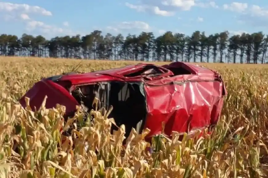 Ruta 12 : fatal vuelco con un fallecido