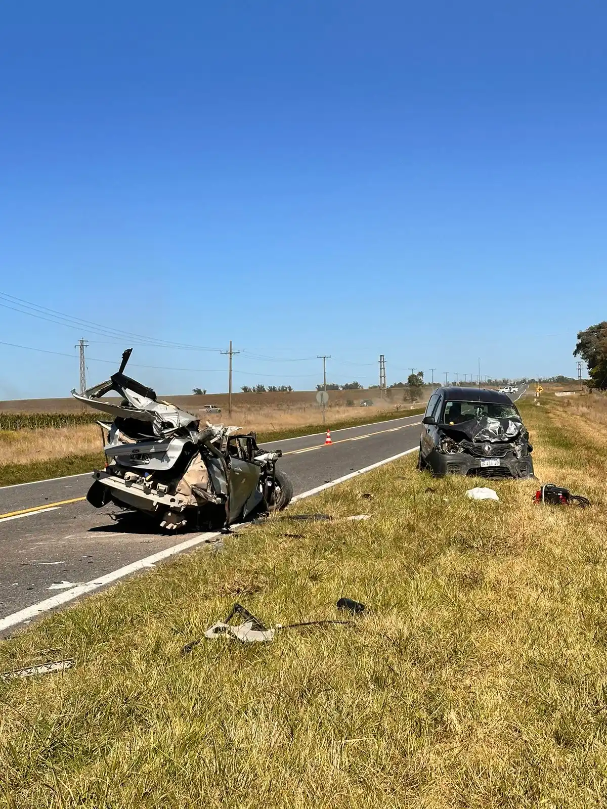 Fallecieron dos jóvenes tresarroyenses en un choque sobre la Ruta 3
