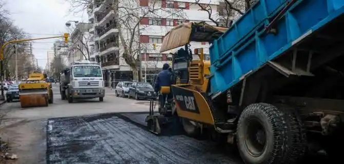 Trabajos en el microcentro de Mar del Plata