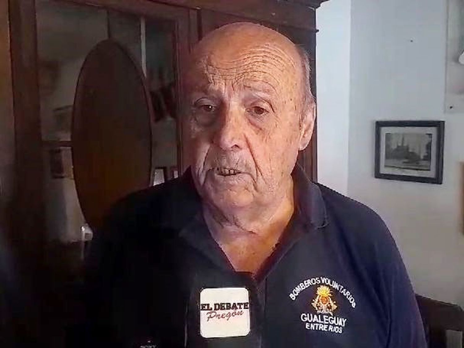 Juan Luis Godino, presidente de Bomberos Gualeguay.