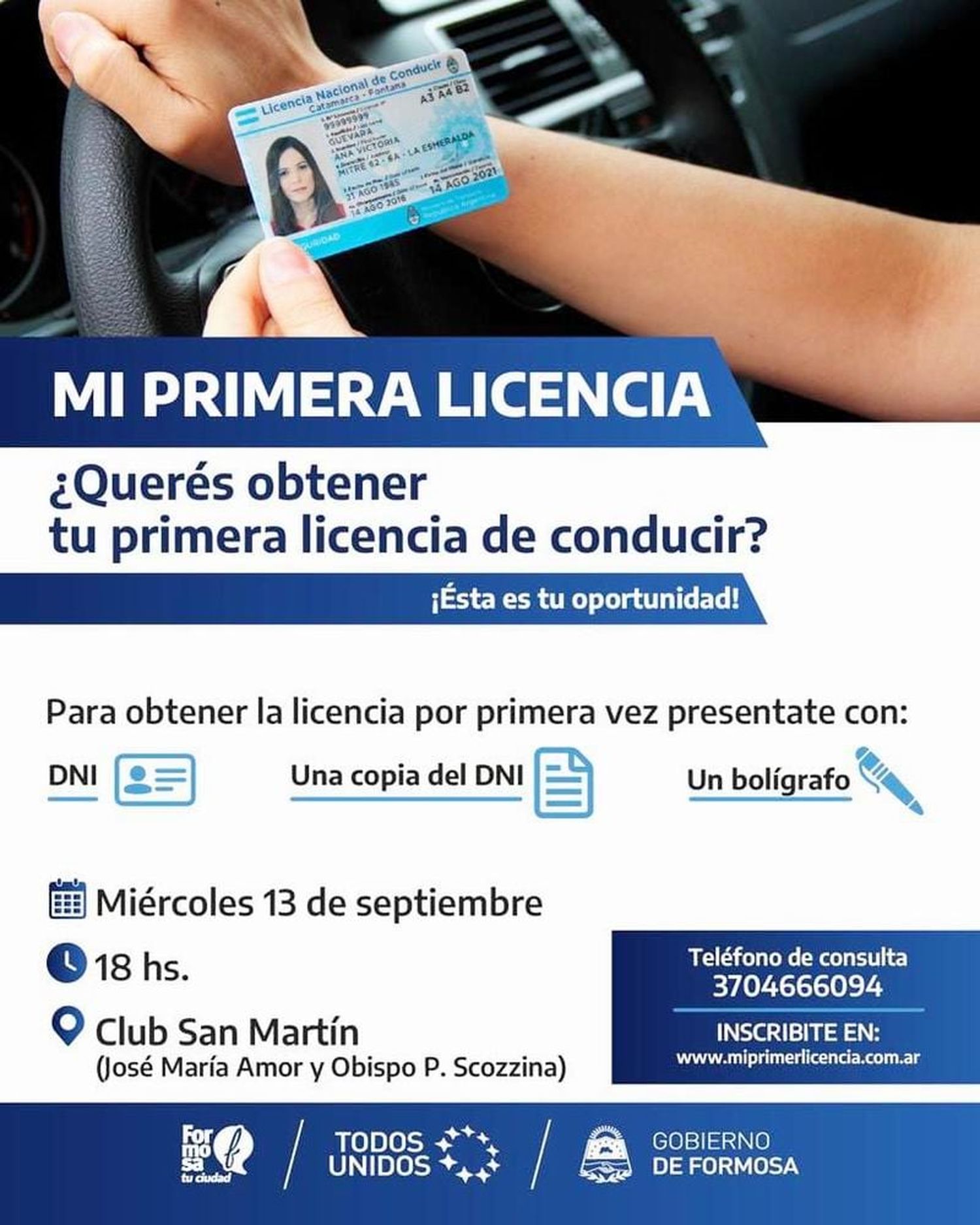 Programa Mi primera licencia: 
nueva convocatoria a los jóvenes