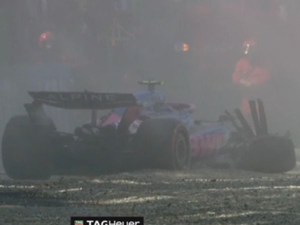 Colapinto chocó en la Q1 y se terminó su primera qualy con Alpine