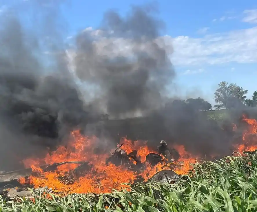 Primeras imágenes del siniestro aéreo.
