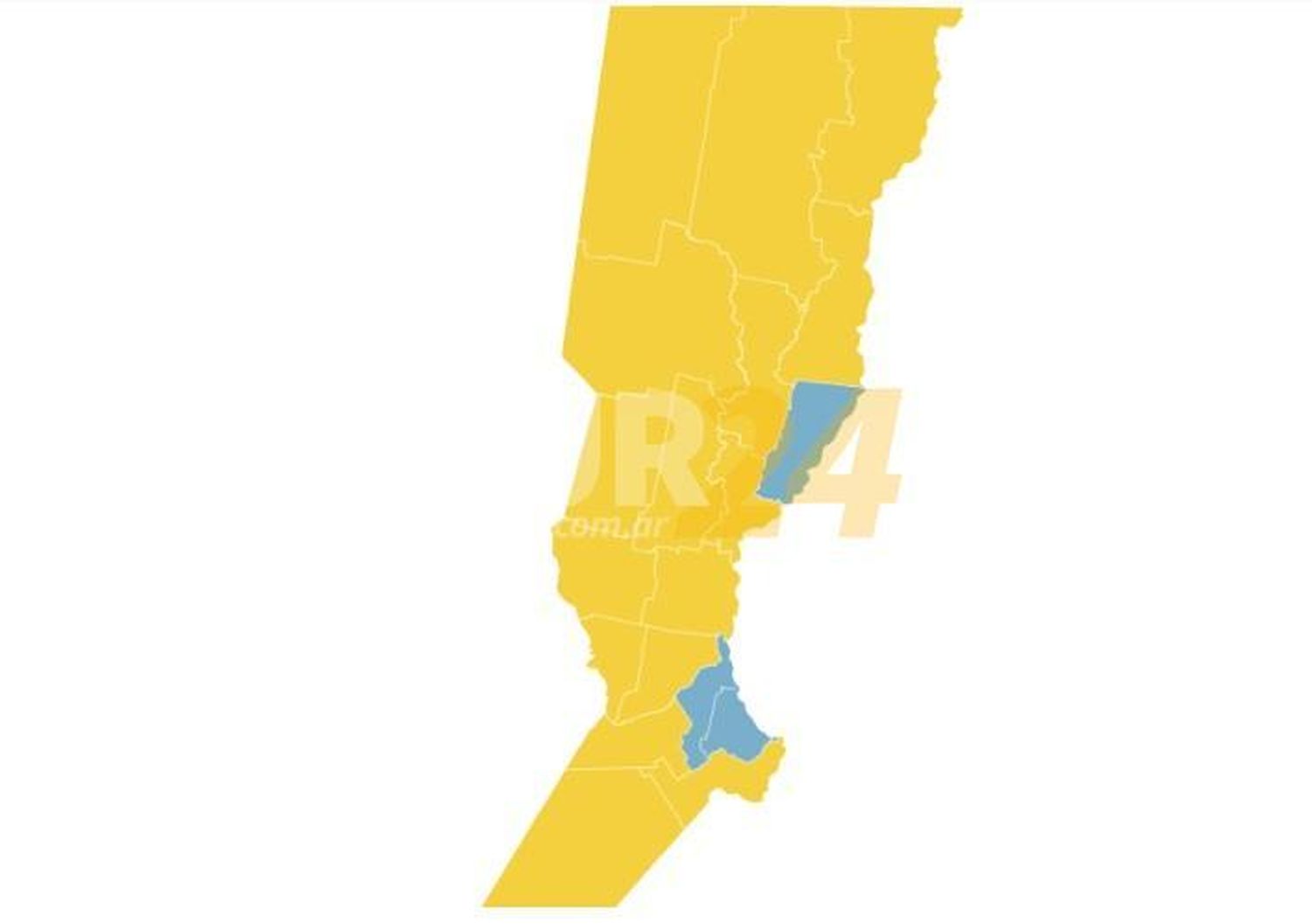 El mapa de Santa Fe vuelve a estar pintado de amarillo