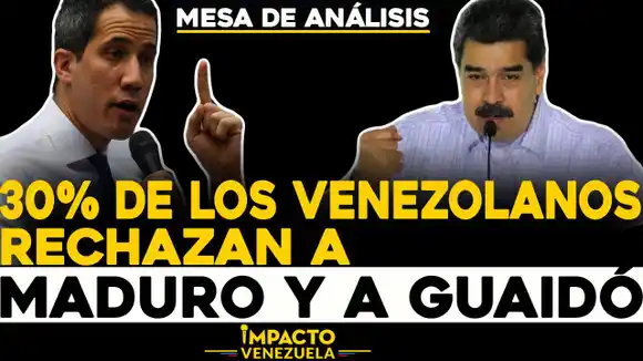 30% de los venezolanos rechazan a Maduro y a Guaidó