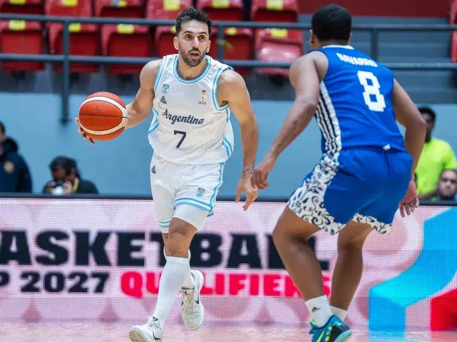 Facu Campazzo, conductor de la victoria albiceleste ante Panamá de visitante. Foto:CAB