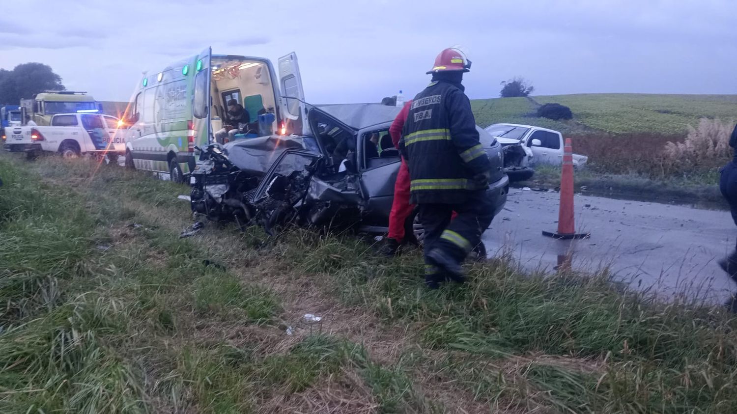 El hecho ocurrió esta mañana en la Ruta 88 kilómetro 20.