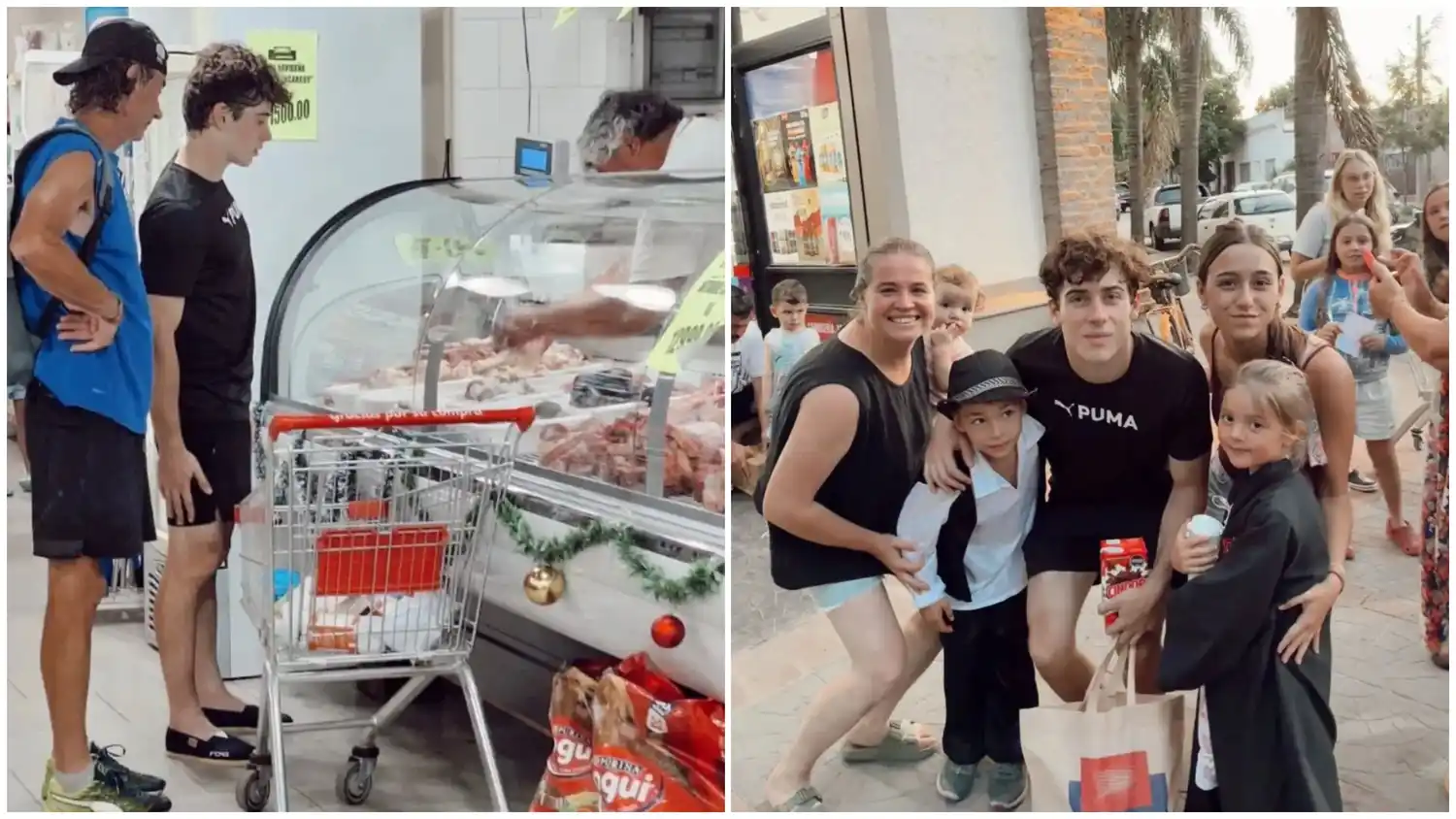 Franco Colapinto de vacaciones en la Provincia: pasó por San Andrés de Giles y revolucionó un supermercado