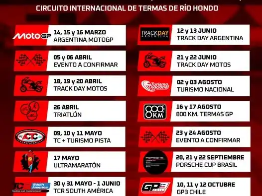 cronograma circuito teras de rio hondo