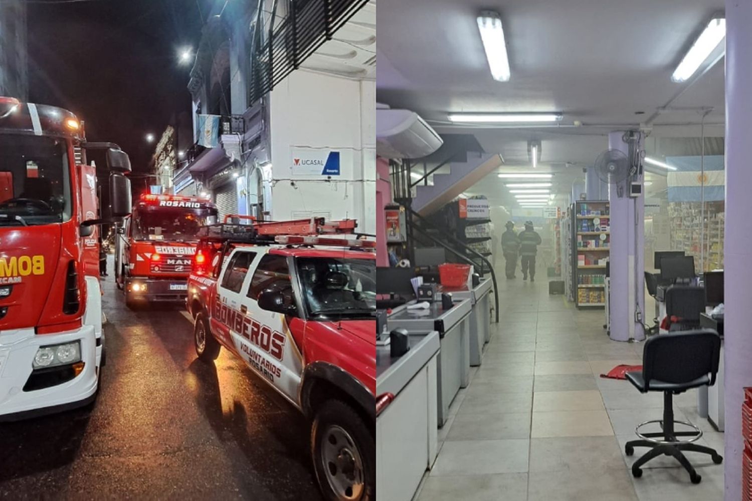 Evacuaron Empleados de Comercio por un principio de incendio en la carnicería de la proveeduría