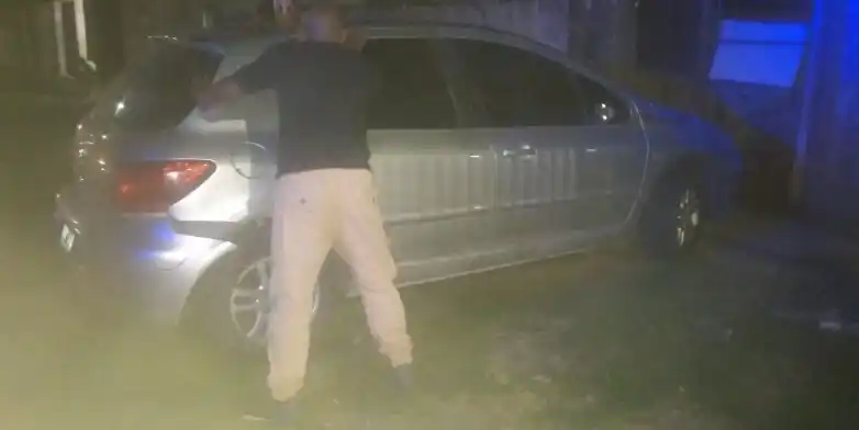 El momento en que el sospechoso es detenido.