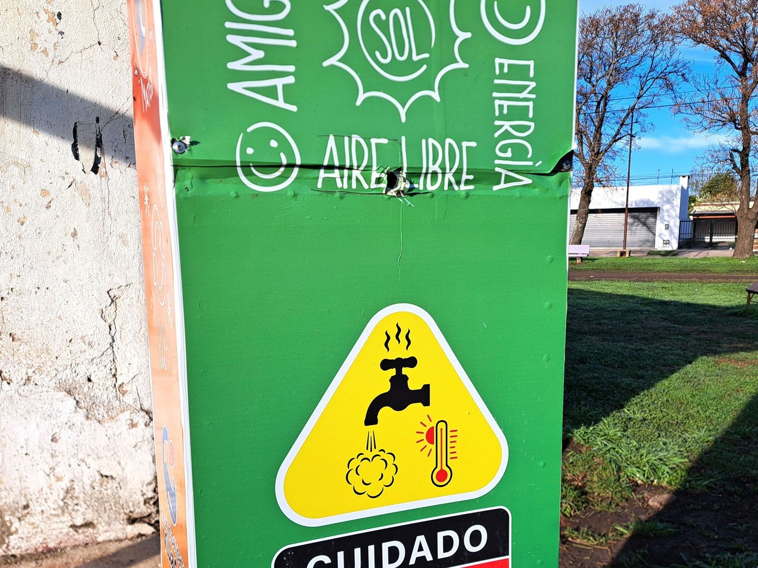 El termo solar momentáneamente no funciona.